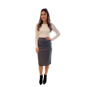 BCBGMAXAZRIA Womens Gray Knit Pencil Skirt Business Casual Workwear Size XXS